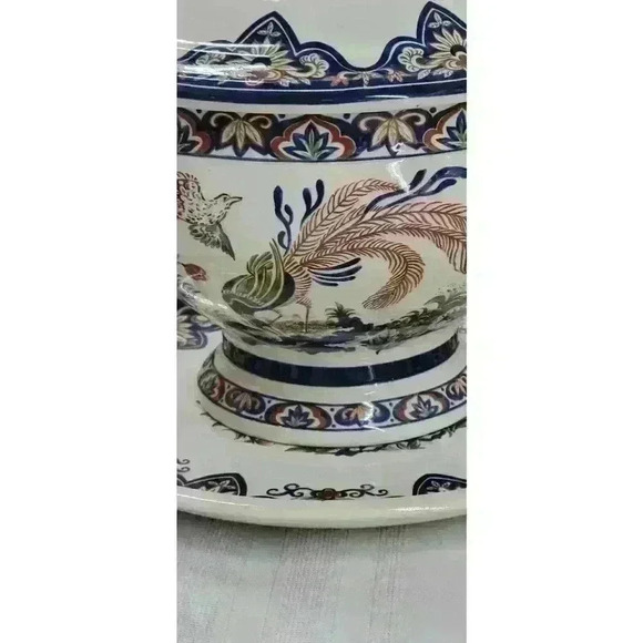 Boch Vieux Rhodes Delft-Tureen With Underplate - Picture 7 of 12